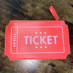 Ipsy Cosmetic Case * 7-3/4" x 5" * TICKET style *